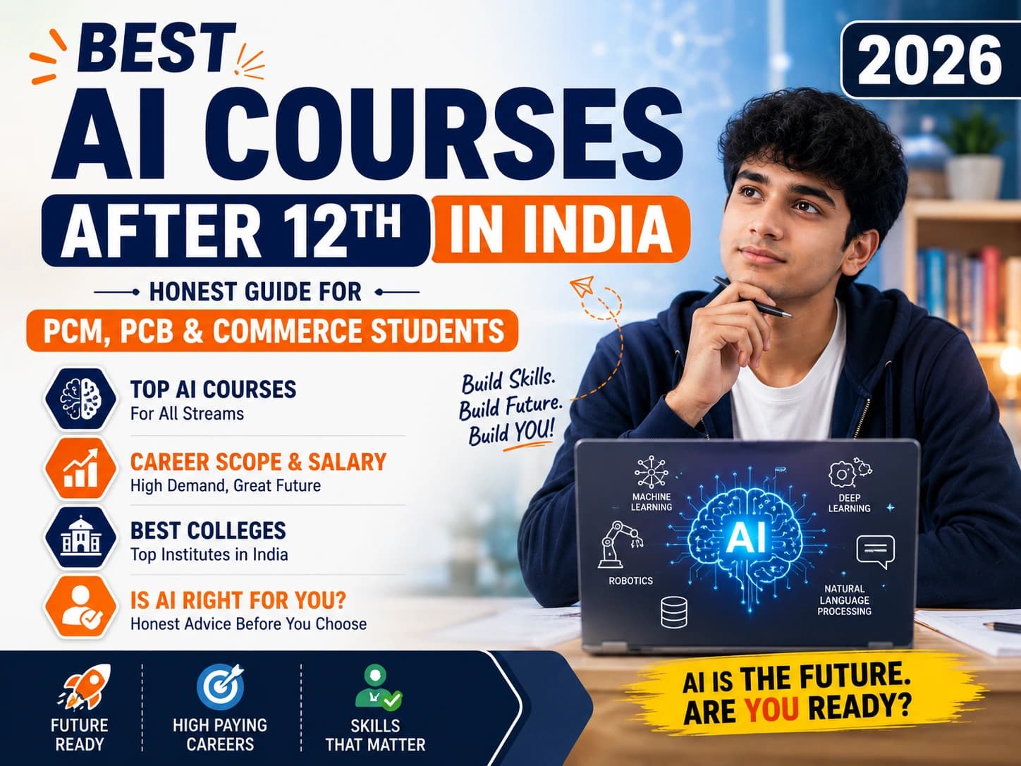Best AI Courses After 12th in India 2026, Honest Guide for PCM, PCB and Commerce Students
