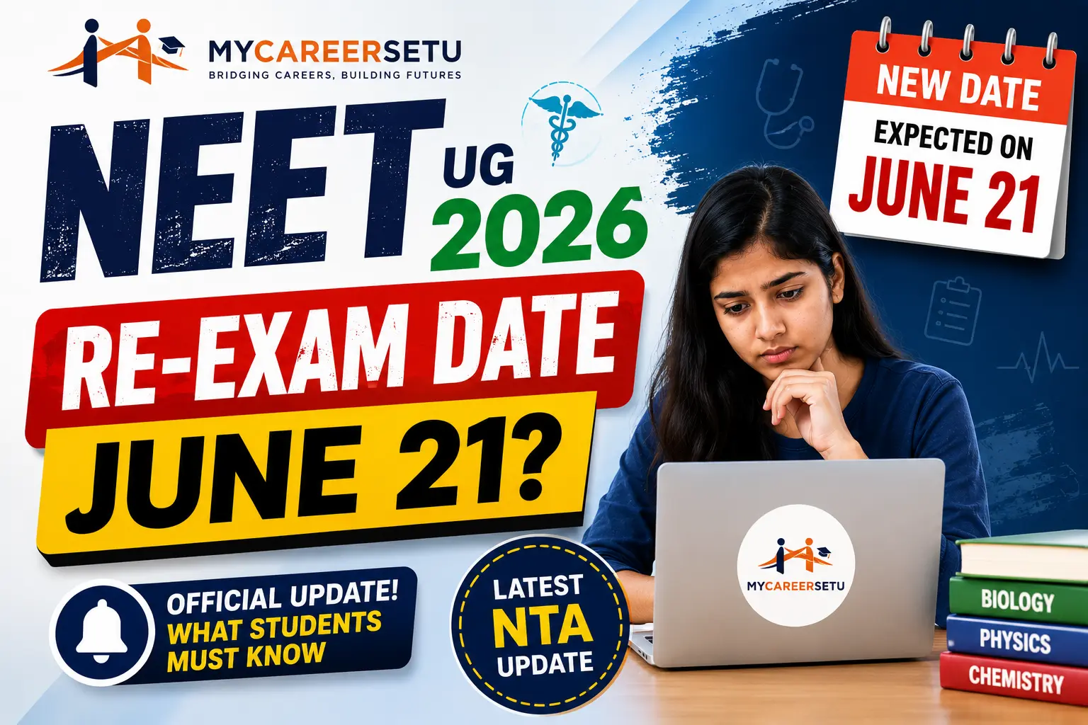 NEET UG 2026 Re-Exam Date June 21 Announced | MyCareerSetu